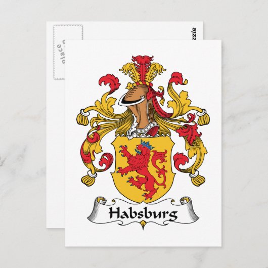 Habsburger Familienwappen Postkarte (Vorne/Hinten)