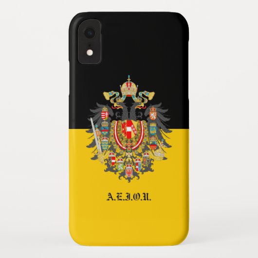 Habsburger Flagge und Kaiserliche Wappen Case-Mate iPhone Hülle (Rückseite)