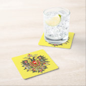 Habsburger-Wappen-Untersetzer Rechteckiger Pappuntersetzer (Vor Ort)