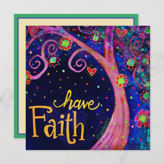 "Habt den Glauben" Inspirivity Tree Mitteilungskarte (Vorne/Hinten)