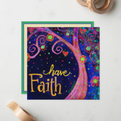 "Habt den Glauben" Inspirivity Tree Mitteilungskarte (Vorderseite/Rückseite Beispiel)