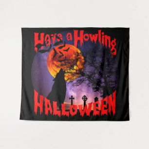 Habt ein heulendes Halloween Wandteppich