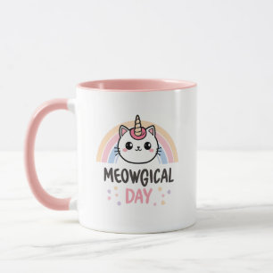 Habt einen "Meowgischen Tag" Katze Einhorn Tasse