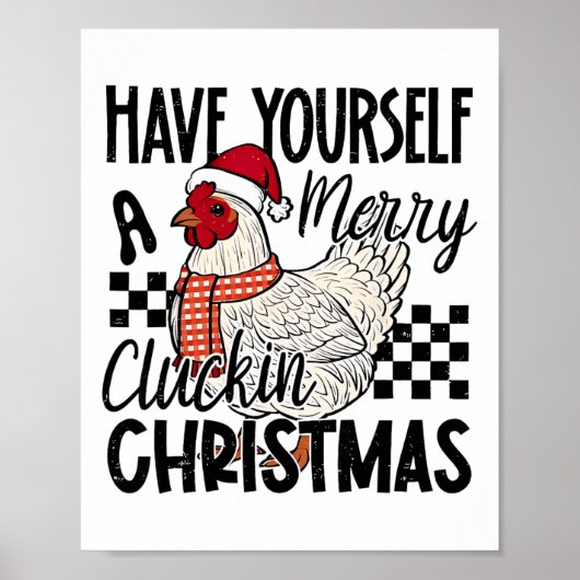 Habt euch ein fröhliches gluckendes Weihnachtsküke Poster (Vorne)