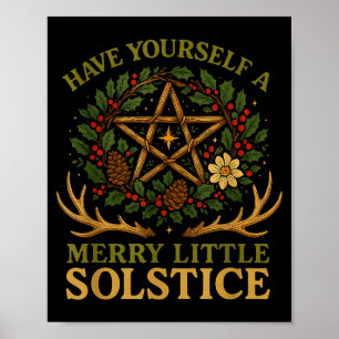 Habt euch ein fröhliches kleines Sonnenwend-Witchc Poster