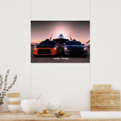 "Habu" Nissan GT-R and SR-71 Blackbird Poster (Küche)