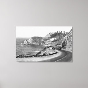 Hacenta Head Lighthouse und Oregon Coast Highway Leinwanddruck