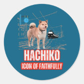 HACHIKO RUNDER AUFKLEBER (Vorderseite)