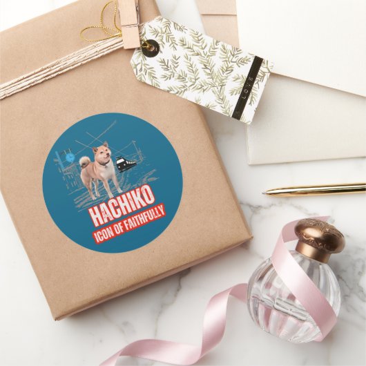 HACHIKO RUNDER AUFKLEBER (Schenken)