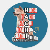 HACHIKO RUNDER AUFKLEBER (Vorderseite)