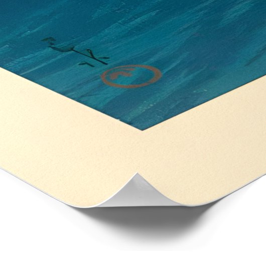 Hachinohe Same von Kawase Hasui Poster (Ecke)