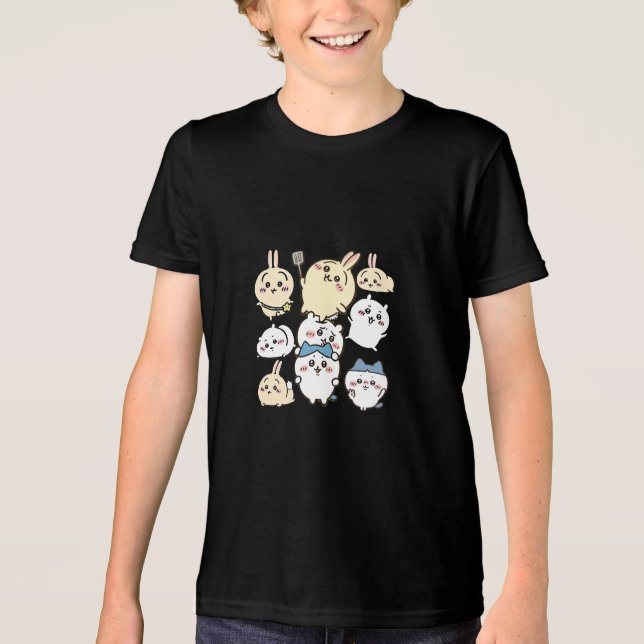 hachiware😂hachiware😂hachiware😂hachiware😂😂😂 Tri-Blend shirt (Vorderseite)