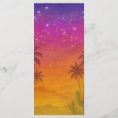 Hacienda Sunset Floral Arch 15. Quinceañera Menü Menükarte (Rückseite)