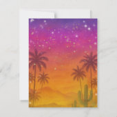 Hacienda Sunset Floral Arch 15. Quinceañera UAWG Einladung (Rückseite)