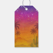 Hacienda Sunset Floral Arch Quinceañera Geschenkanhänger (Rückseite)