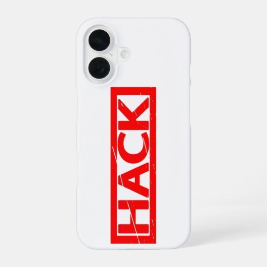 Hack-Briefmarke iPhone 16 Hülle (Rückseite)