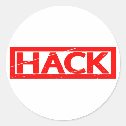 Hack-Briefmarke Runder Aufkleber (Vorderseite)