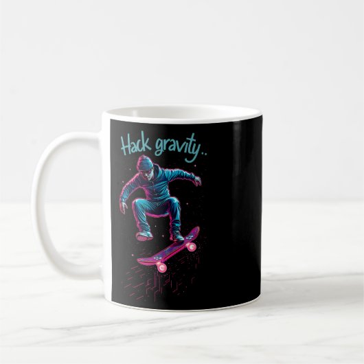 Hack Gravity Skateboarding Skating Skater Hacker C Kaffeetasse (Links)