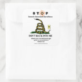 Hack nicht in mich quadratischer aufkleber (Tasche)