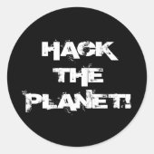 Hack the Planet Aufkleber (Vorderseite)