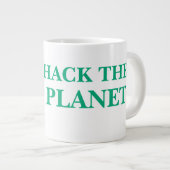 HACK THE PLANET - Digitale Dominanz beginnt hier Jumbo-Tasse (Vorderseite Rechts)