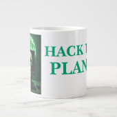 HACK THE PLANET - Digitale Dominanz beginnt hier Jumbo-Tasse (Vorderseite)