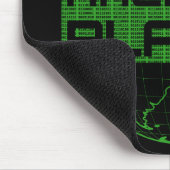 Hack the Planet Green Globe Computer Hacker Design Mousepad (Ecke)