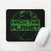 Hack the Planet Green Globe Computer Hacker Design Mousepad (Mit Mouse)
