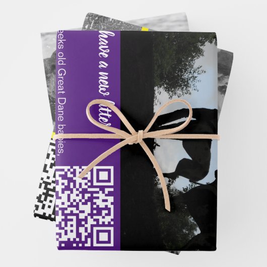 Hack the wrapper: Welpe verkauft Werbeaktion Geschenkpapier Set (Beispiel)