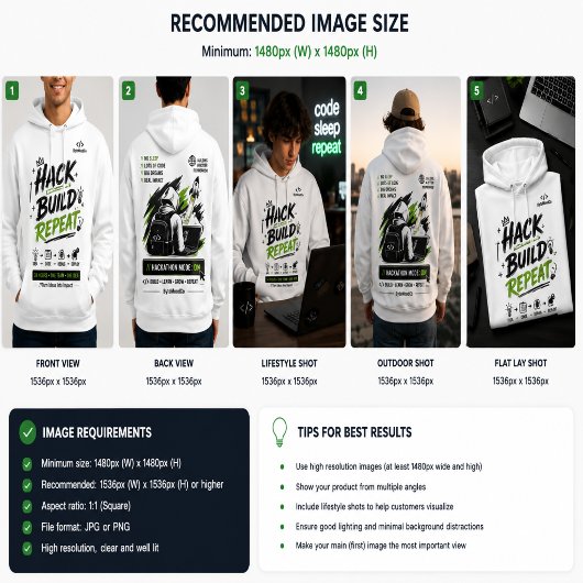Hackathon-Modus An Hoodie – Hack Bau Wiederhole Pr