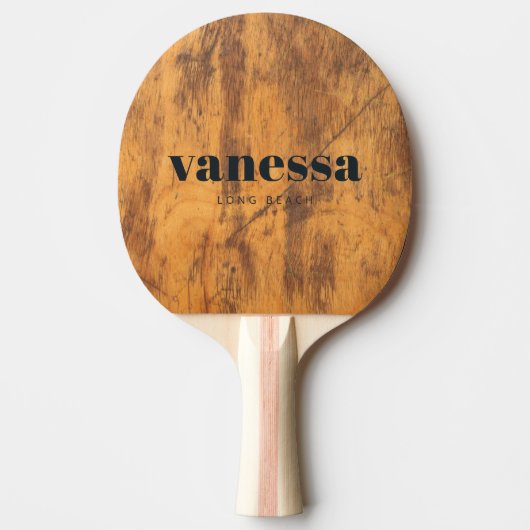 Hackblock Minimaler Moderner Klassischer Name Tischtennis Schläger (Vorderseite)