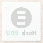 HackEDU Glass Untersetzer (Rückseite)
