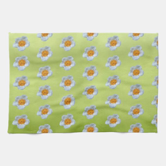 Häckelblume Geschirrtuch (Horizontal)