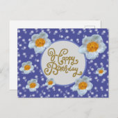 Häckelblumen Postkarte (Vorne/Hinten)