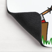 Hacken von hölzernem Mousepad (Ecke)