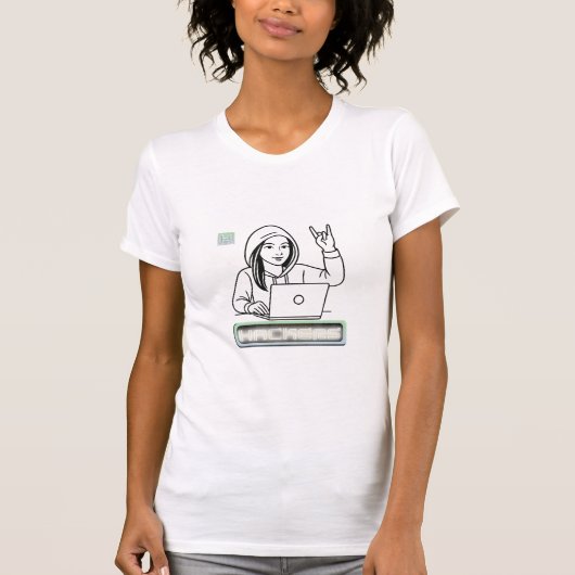 Hacken wie eine Dame T-Shirt (Vorderseite)