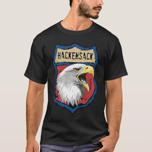 Hackensack Amerikanische Ureinwohner Tribe Eagle I T-Shirt (Vorderseite)