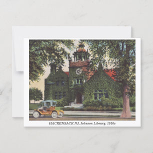 HACKENSACK NJ Johnson Library der 1910er Jahre Vin Postkarte
