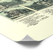Hackensack, NJ Panoramic Map - 1896 Poster (Ecke)