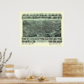 Hackensack, NJ Panoramic Map - 1896 Poster (Küche)