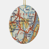 Hackensack NJ Vintag Map Keramik Ornament (Rechts)