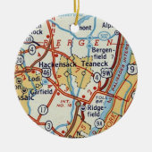 Hackensack NJ Vintag Map Keramik Ornament (Vorne)