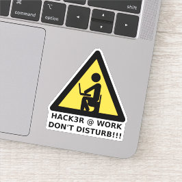 Hacker am Arbeitsplatz Aufkleber