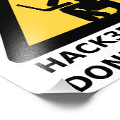 Hacker am Arbeitsplatz Fotodruck (Ecke)