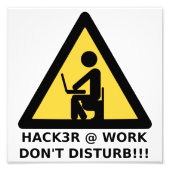 Hacker am Arbeitsplatz Fotodruck (Vorne)