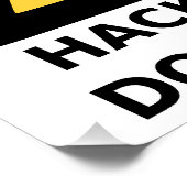 Hacker am Arbeitsplatz Poster (Ecke)