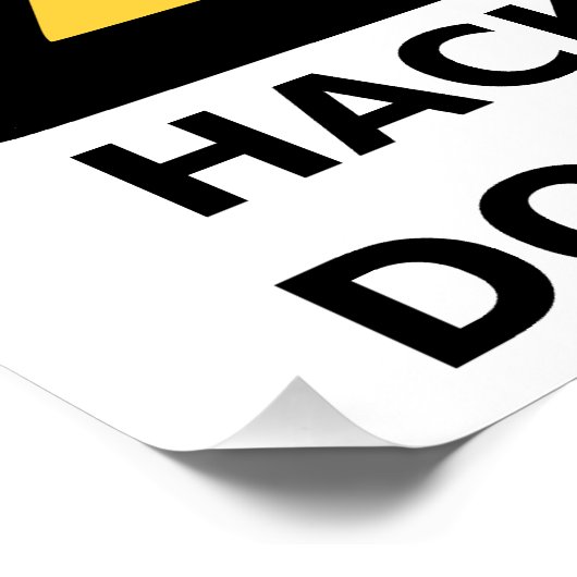 Hacker am Arbeitsplatz Poster (Ecke)