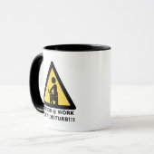 Hacker am Arbeitsplatz Tasse (Vorderseite Links)