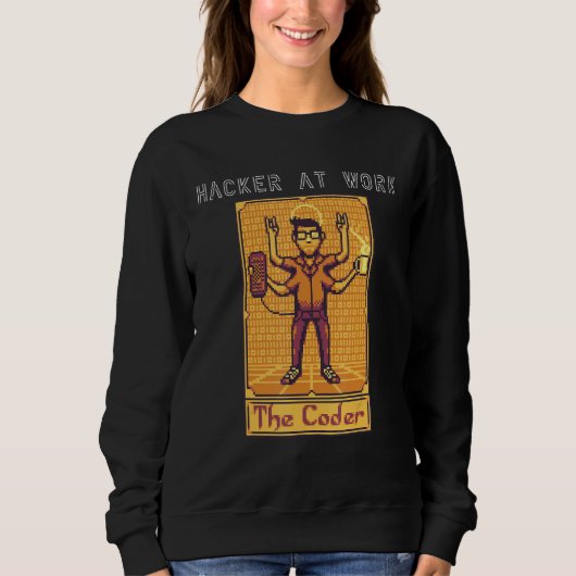 Hacker at work sweatshirt (Vorderseite)