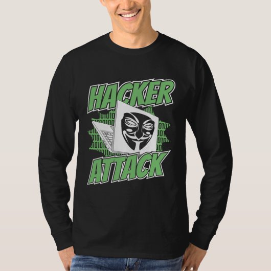 Hacker Attack White Hat Black Hat Ethical Hacking  T-Shirt (Vorderseite)